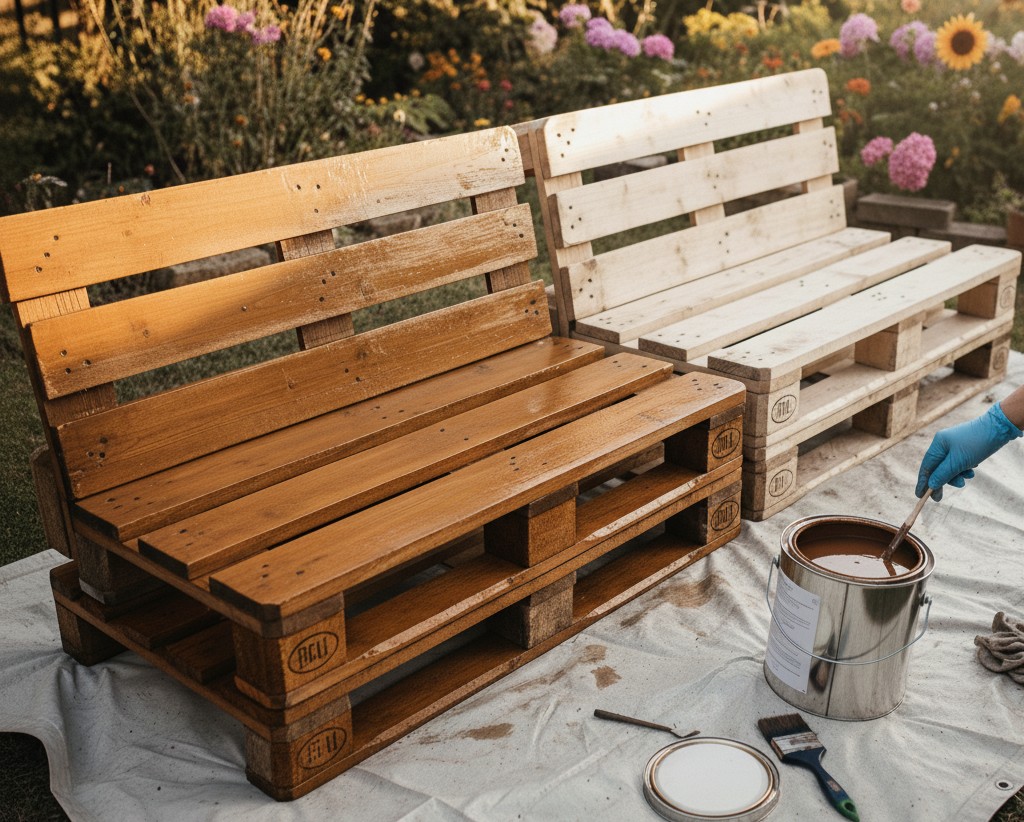 How to Stain Outdoor Wood: A Complete Guide for Pallet Benches and Garden Furniture